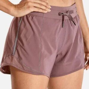 CRZ Yoga Mauve Quick-Dry Loose Running Shorts
